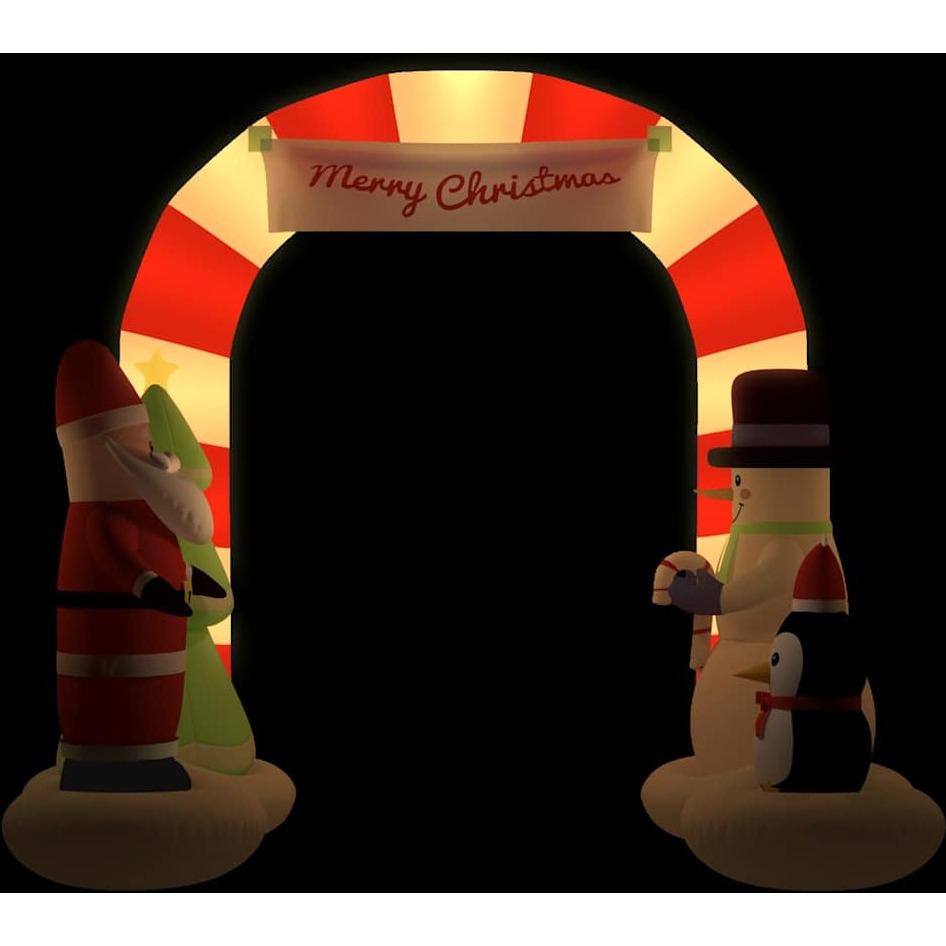 vidaXL Christmas Inflatable Santa & Snowman Arch Gate LED 102.4"