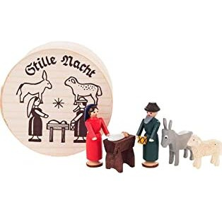 Dregeno Chip Box - Nativity with Animals - 1.75&quotH x 3.25&quotW x 3.25"