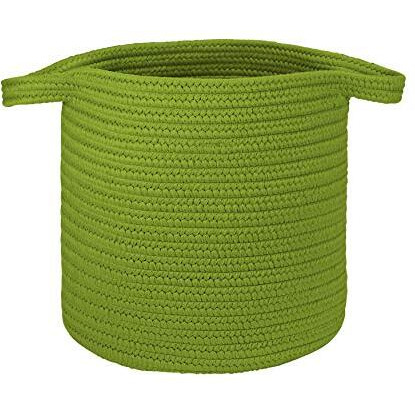 Farm Braided Laundry Basket  - Neon Green 16&quotx16&quotx20"