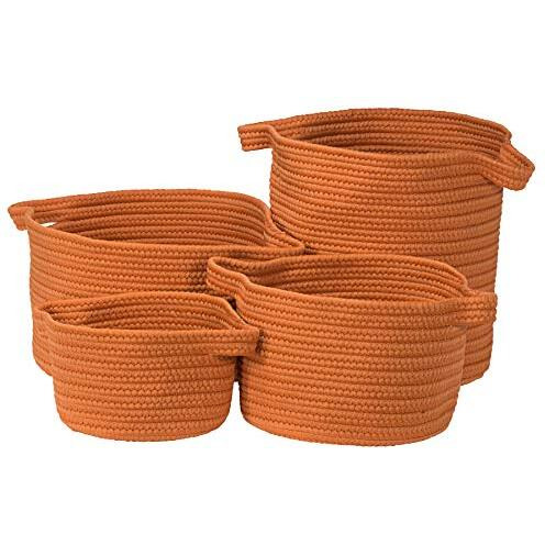 American Farmhouse 4-Piece Basket Set - Orange
