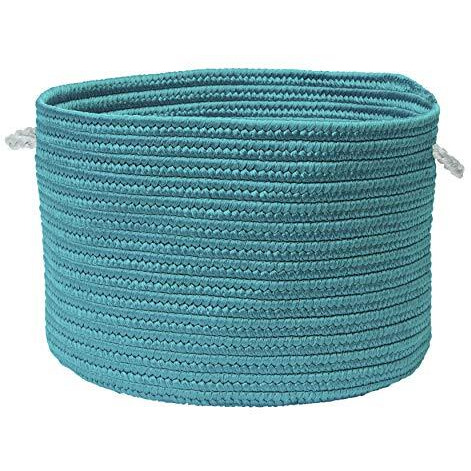 Colorful Braided Toy Basket - Aquamarine 20&quotx20&quotx12"
