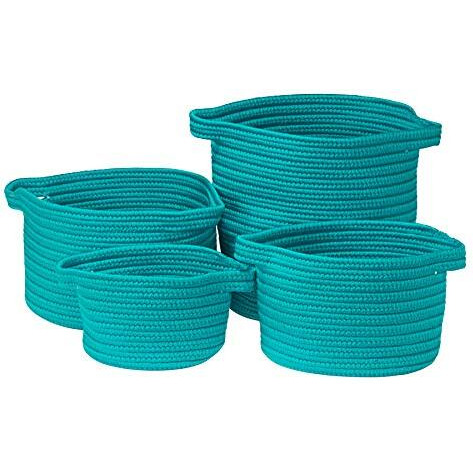 American Farmhouse 4-Piece Basket Set - Teal