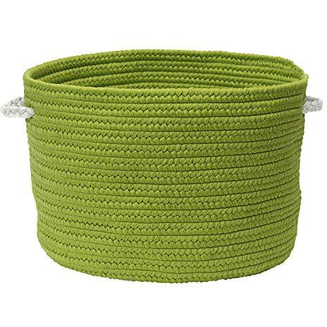 Colorful Braided Toy Basket - Peridot 12&quotx12&quotx8"