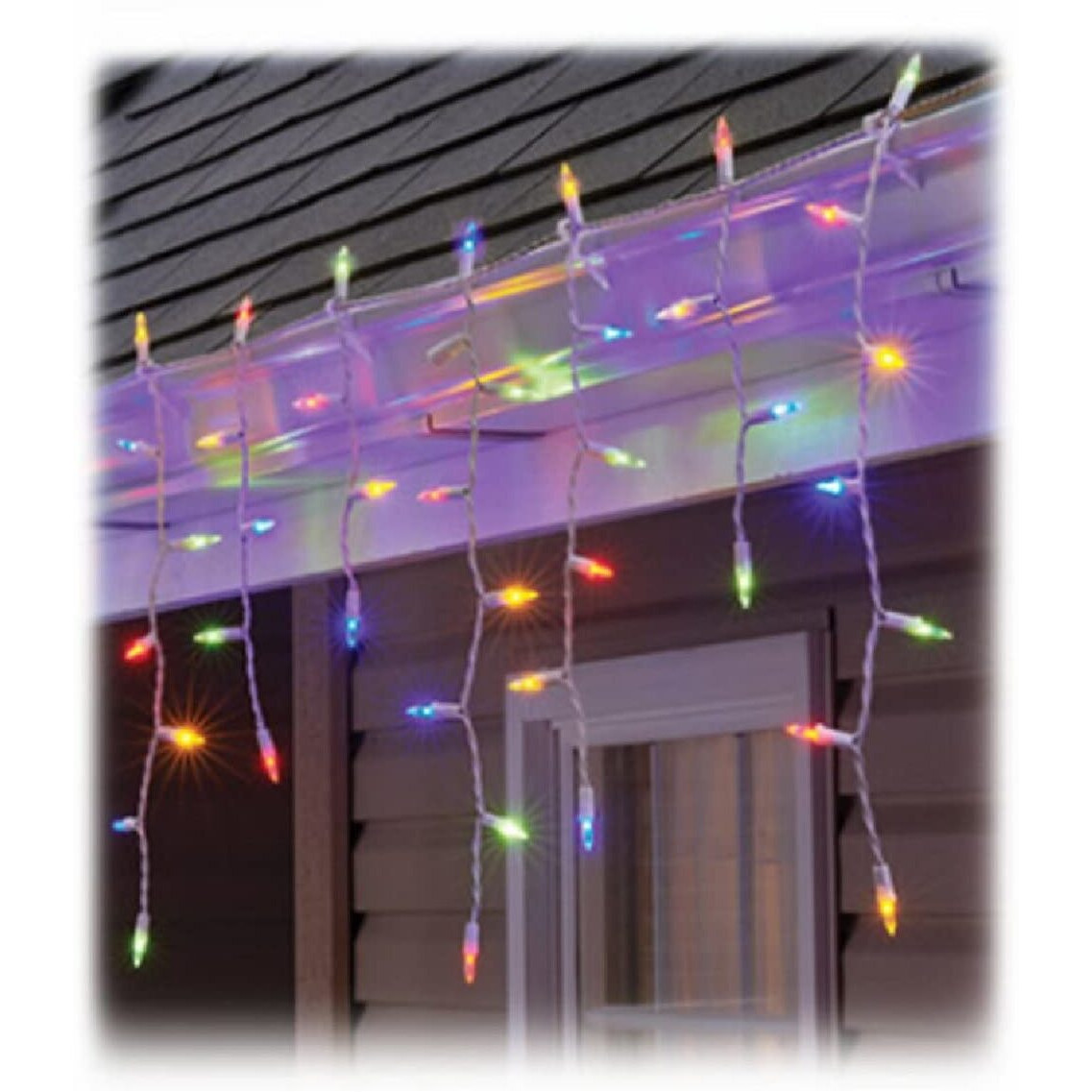 100 Light Stay-Lit Icicle Set  Multi color