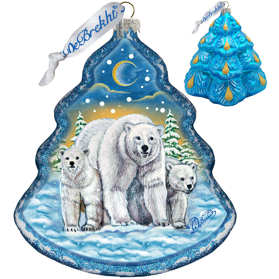 gDeBrekht 762-025 Fatherly Love Polar Bear Tree Ornament