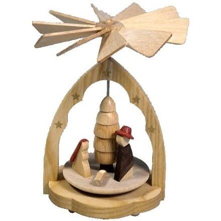 Richard glaesser miniature Pyramid with Nativity in Natural finish