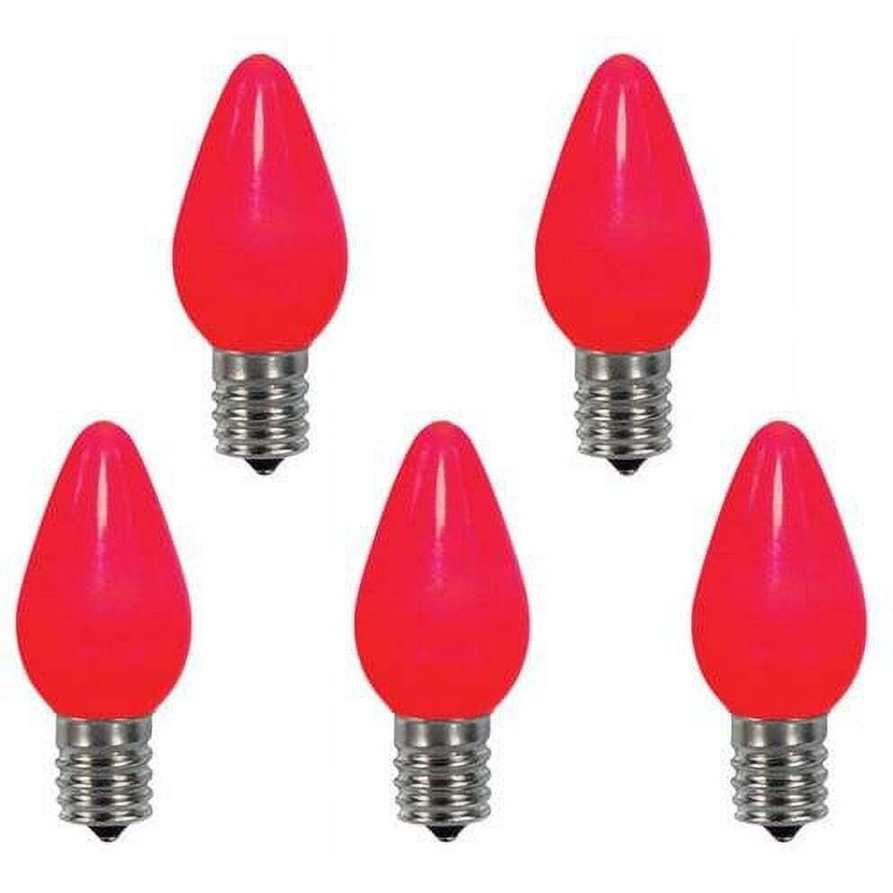 c7 christmas Light Bulbs  Red  1 in - 25 Lights