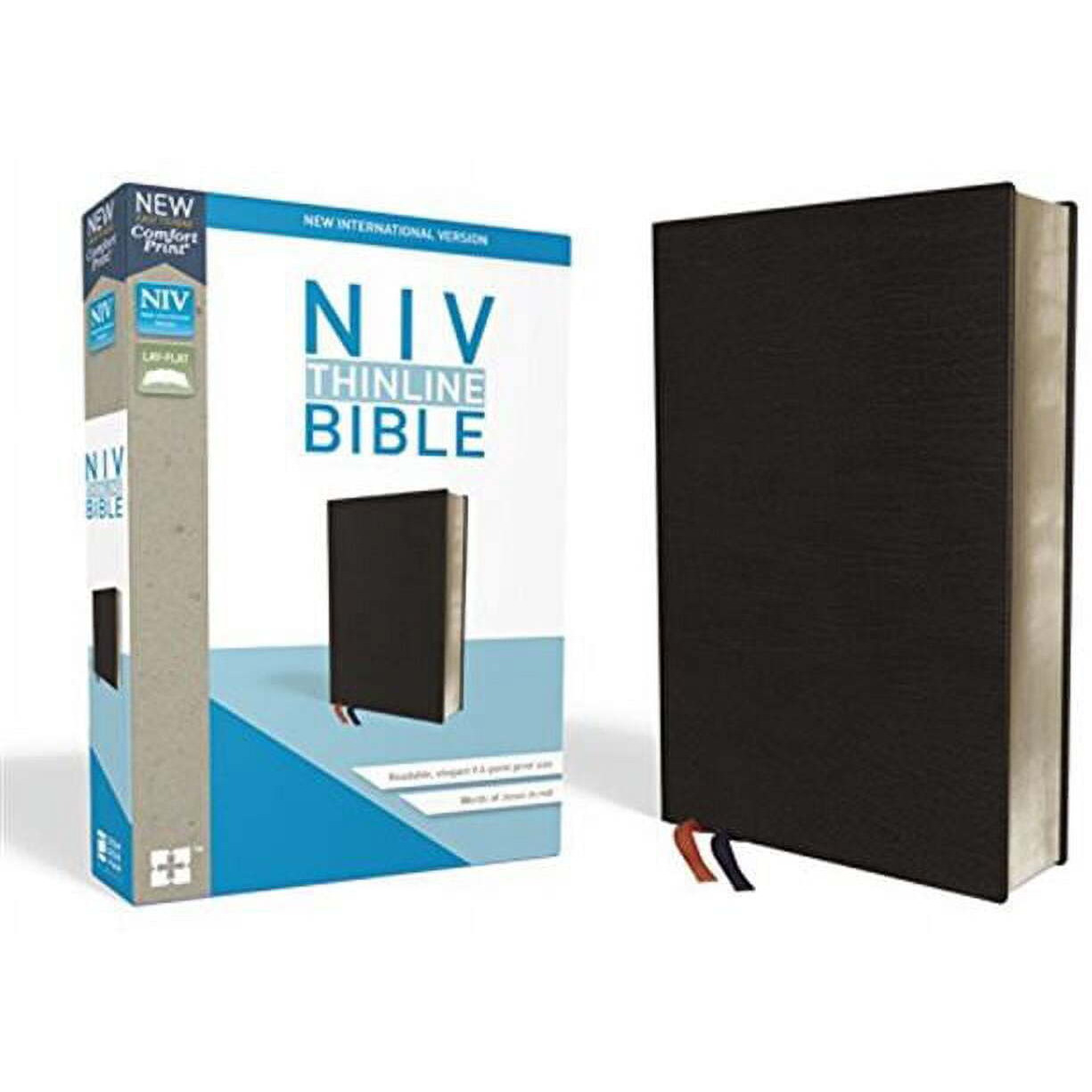 Zondervan 178900 Black Bonded Leather NIV Thinline Bible