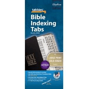 Tabbies 133605 Bible Tab Large Prt O&N Testmn With catholic Bks gold