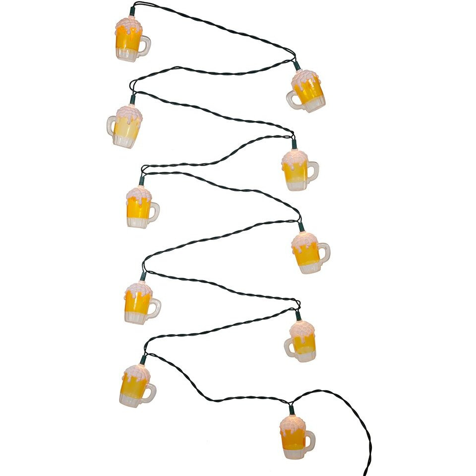 Kurt S Adler  Inc UL0565 Kurt Adler 10-Light Plastic Beer Mug Light Set