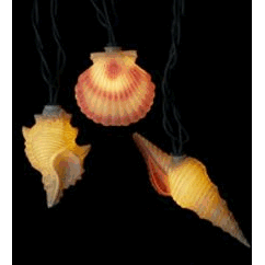 Kurt S Adler- Inc UL1164 Kurt Adler 10-Light conch and Shells Light Set