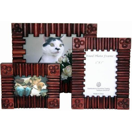 Sunshine Trading ST-21-7 Handmade Wood Photo Frame - 5 x 7 Inch