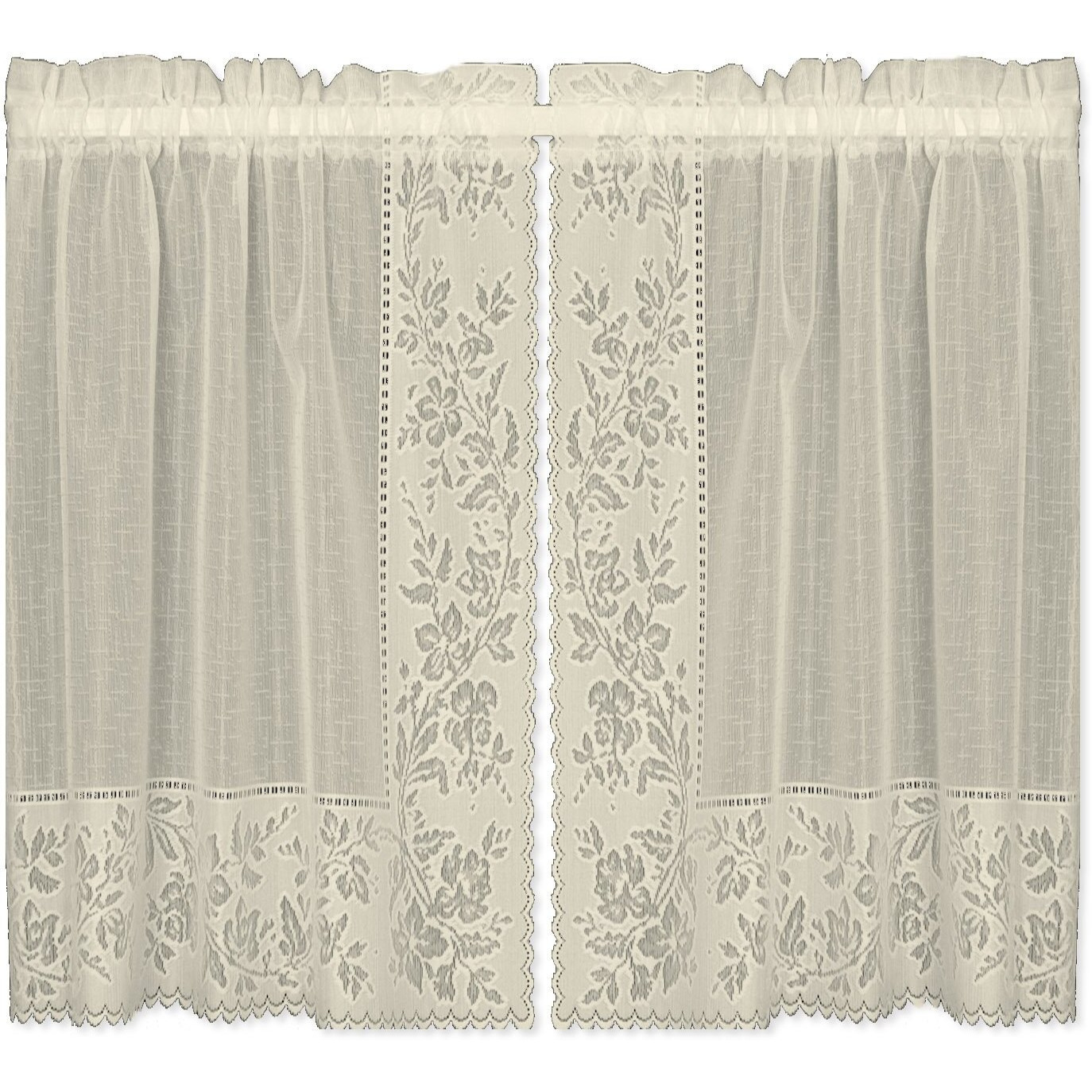 Heritage Lace 6280E-6030PR Sonata 60 x 30 in Tier Pair - Ecru