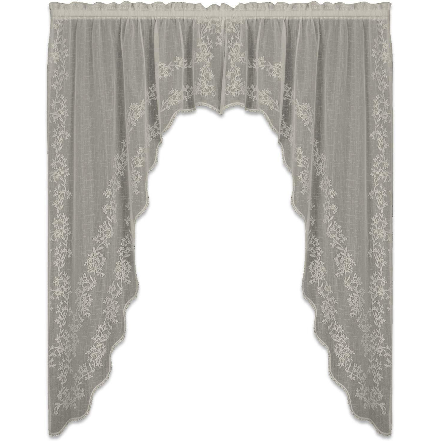 Heritage Lace 8220XS-63PR 80 x 63 in Sheer Divine Swag Pair