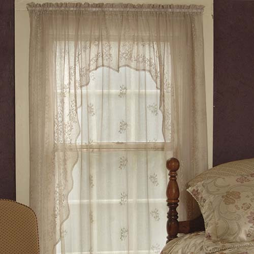 Heritage Lace 8220XS-63PR 80 x 63 in Sheer Divine Swag Pair