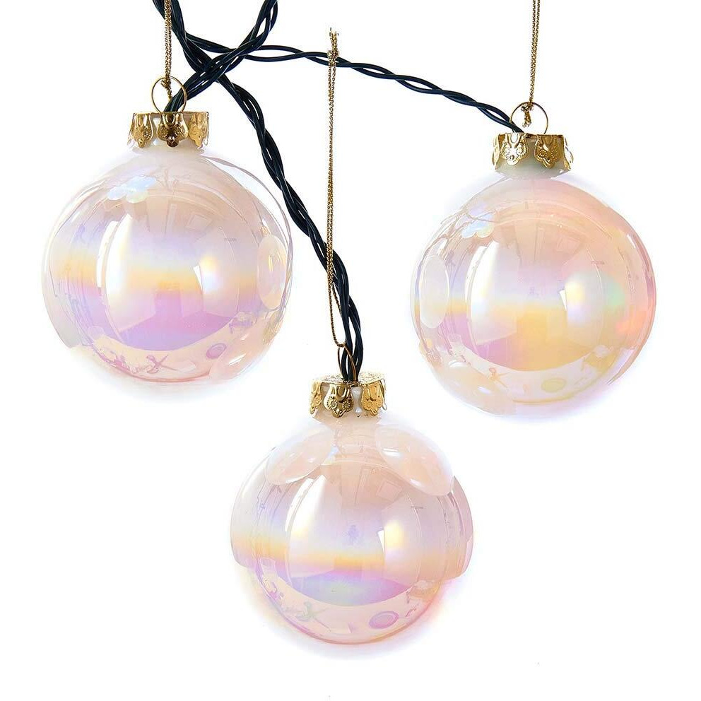 Kurt S Adler  Inc UL1911 Kurt Adler 6-Light 80mm LED glass Ball Light Set