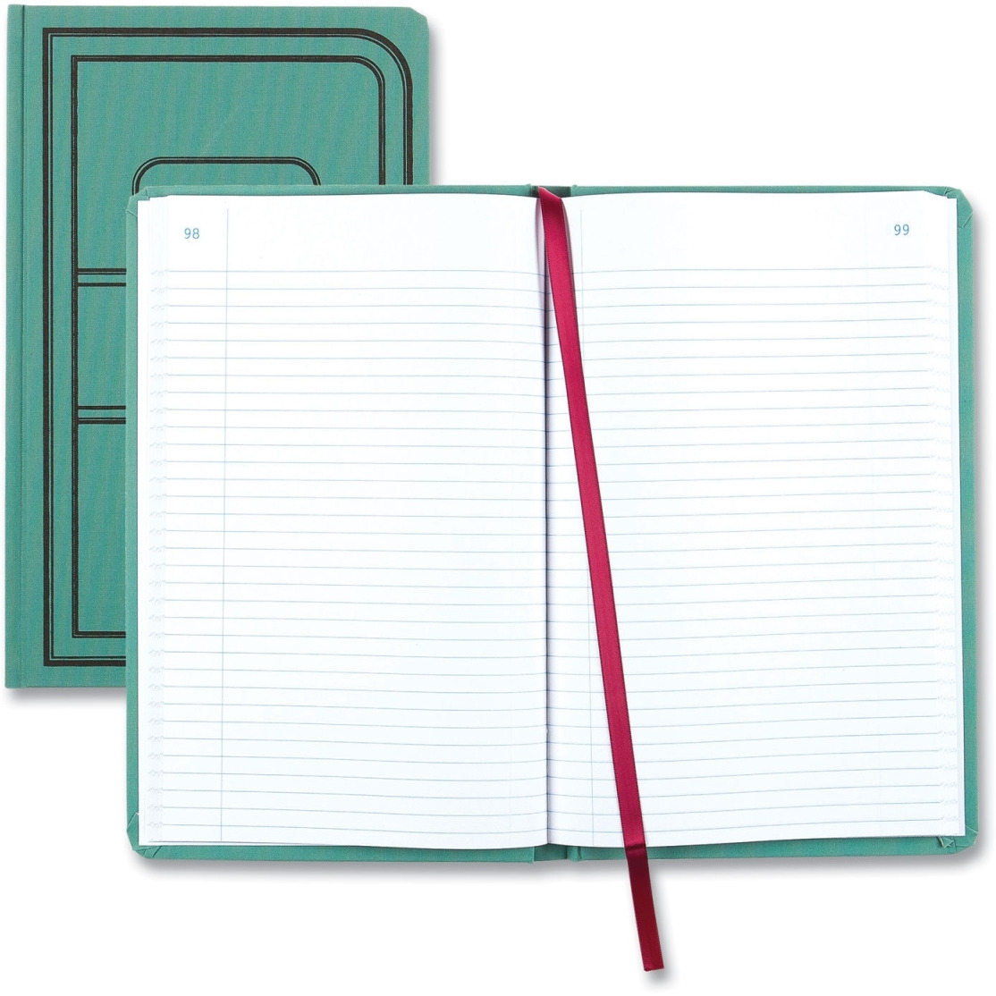 Rediform Products A66300R 12 x 75 in Tuff Series Record Book green cover - 300 Sheets per Book