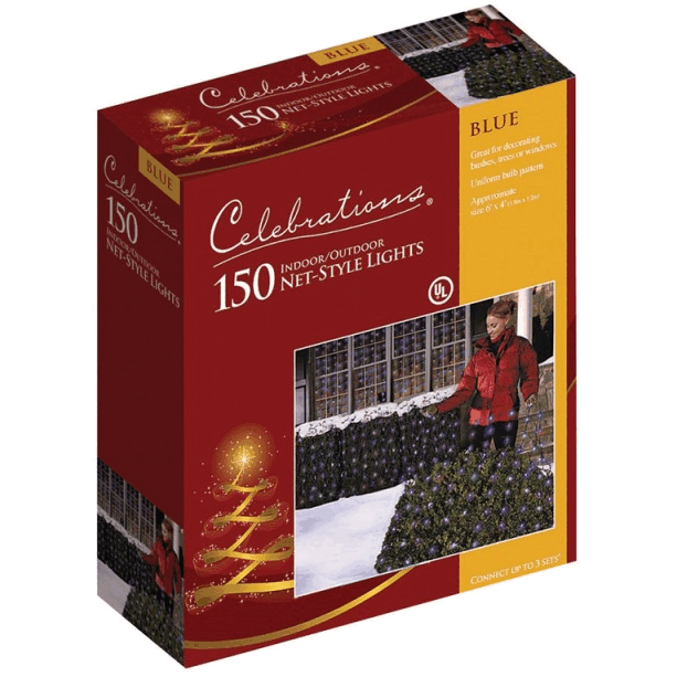 celebrations 48954-71 150 Blue commercial Net Lights  4 x 6 ft