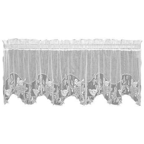 Heritage Lace 6345E-6030 Birds & Berries 60 x 30 in Drop Tier  Ecru