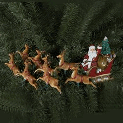 Kurt S Adler- Inc UL1861 Kurt Adler UL 10-Light Santa Sleigh and Eight Reindeer Light Set