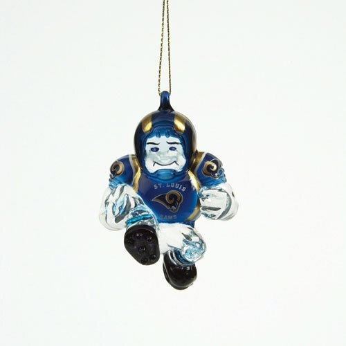 St Louis Rams Ornament 3 Inch crystal Halfback