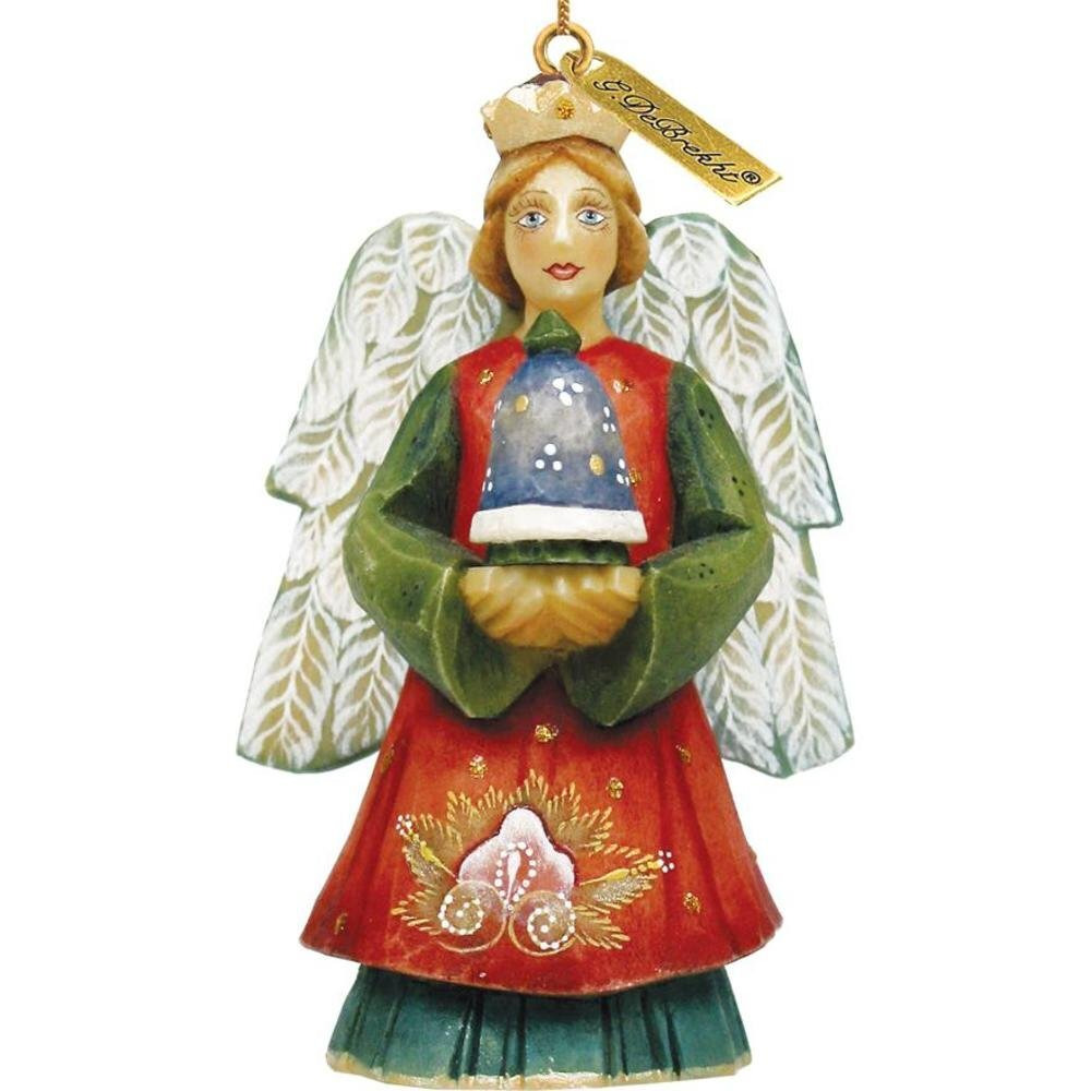 gDebrekht 657101 general Holiday Angel with Bell Ornament 3 in