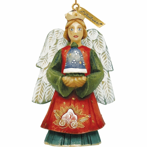 gDebrekht 657101 general Holiday Angel with Bell Ornament 3 in