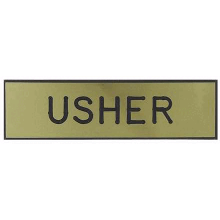 Swanson christian Supply 059432 Badge Usher Pin With Safety catch gold Formica