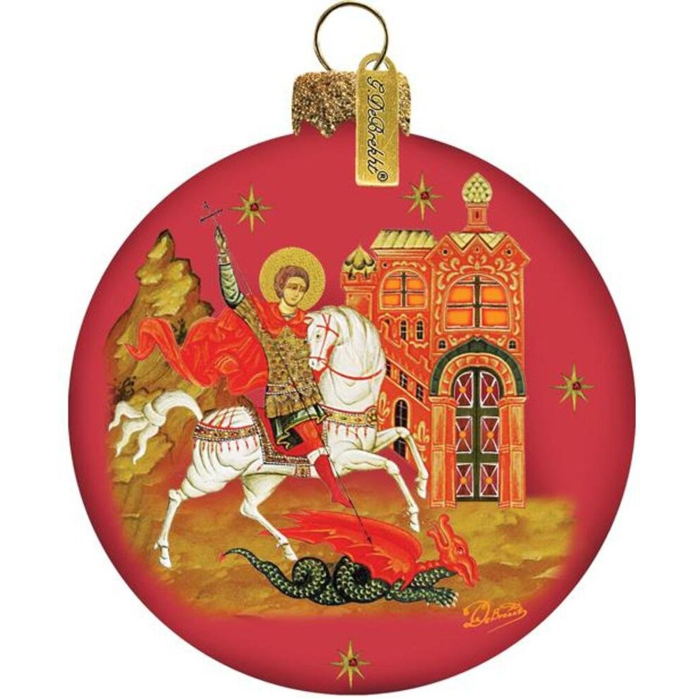 gDeBrekht 73214 35 in Icon Saint george glass Ball Ornament