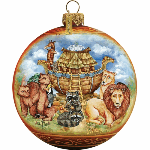gDebrekht 73521 Holiday Splendor glass Noahs Ark Ball 35 in - glass Ornament