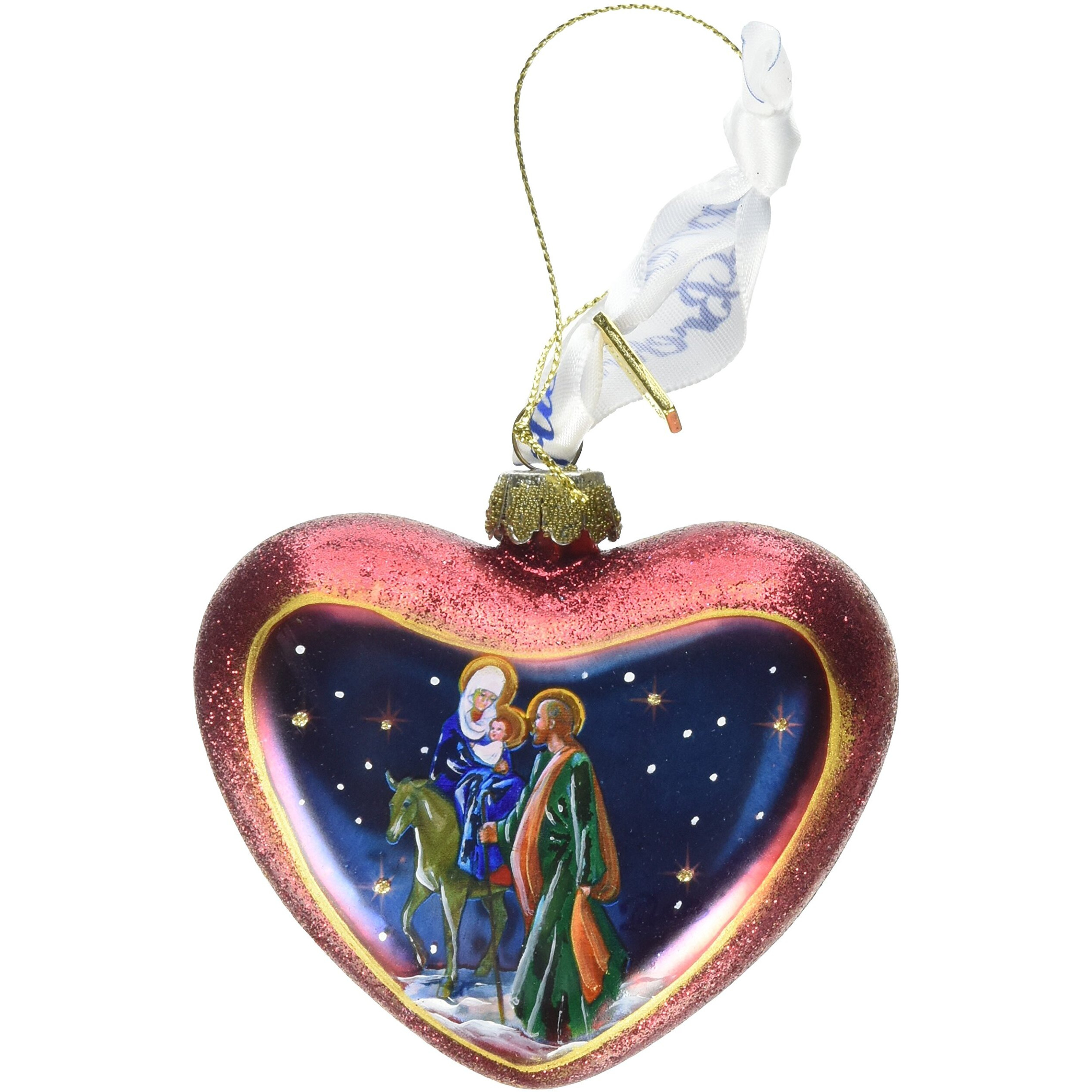gDeBrekht 73511 35 in Nativity glass Heart Ornament