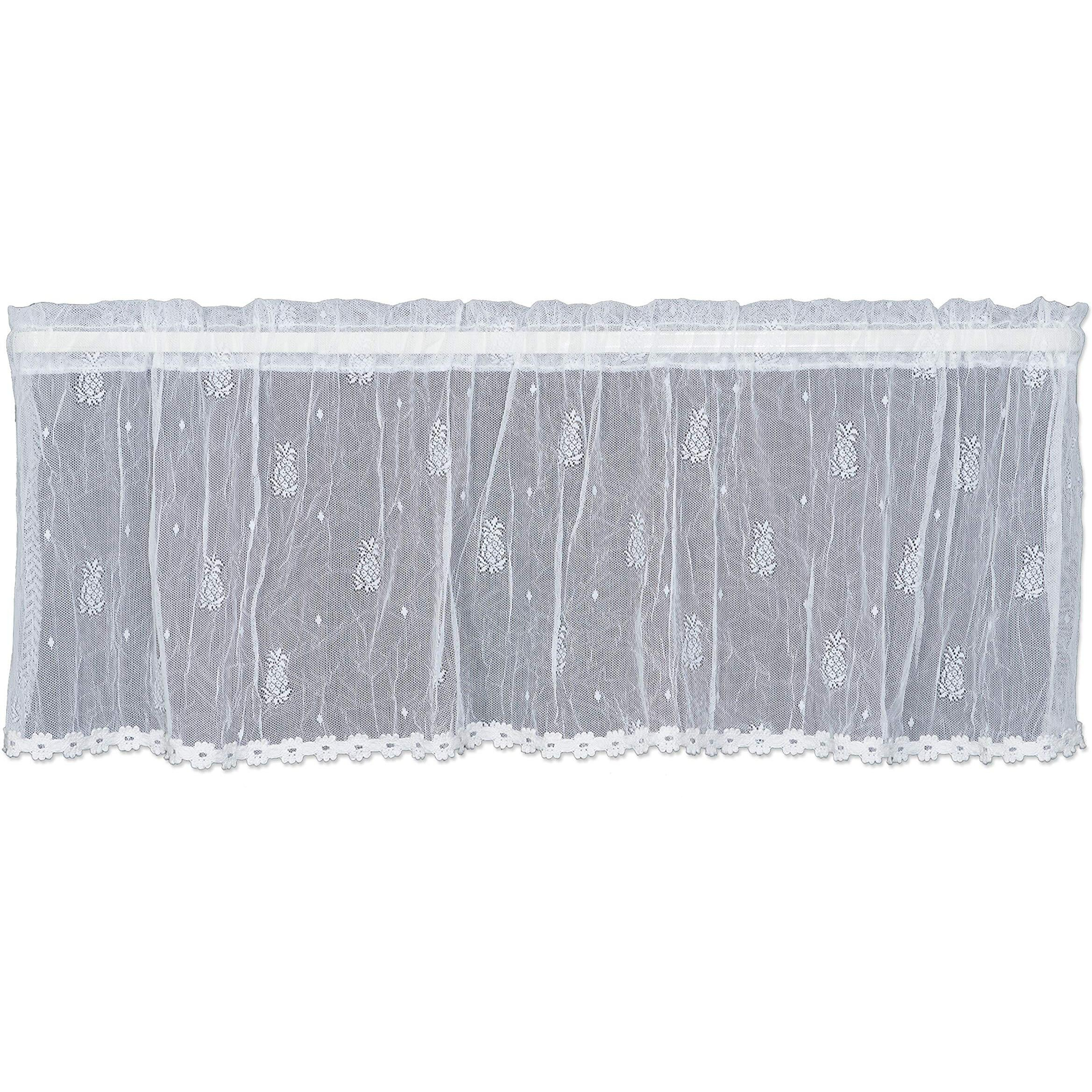 Heritage Lace 7170W-4515HT Pineapple 45 x 15 in Valance  White