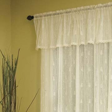 Heritage Lace 7170W-4515HT Pineapple 45 x 15 in Valance  White