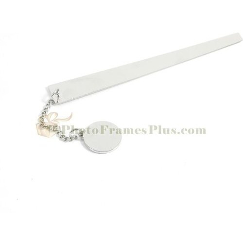 Bey-Berk International BB76 chrome Plated Book Mark with charm