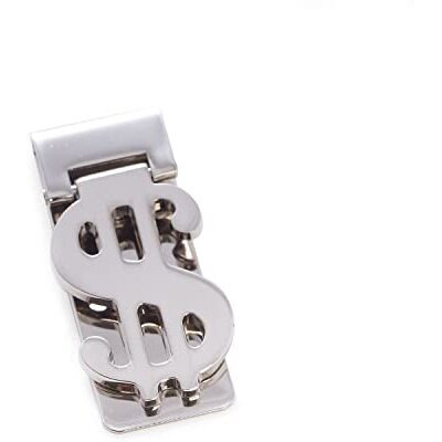 Bey-Berk International BB78S Silver Plated Hinged Money clip with Symbol
