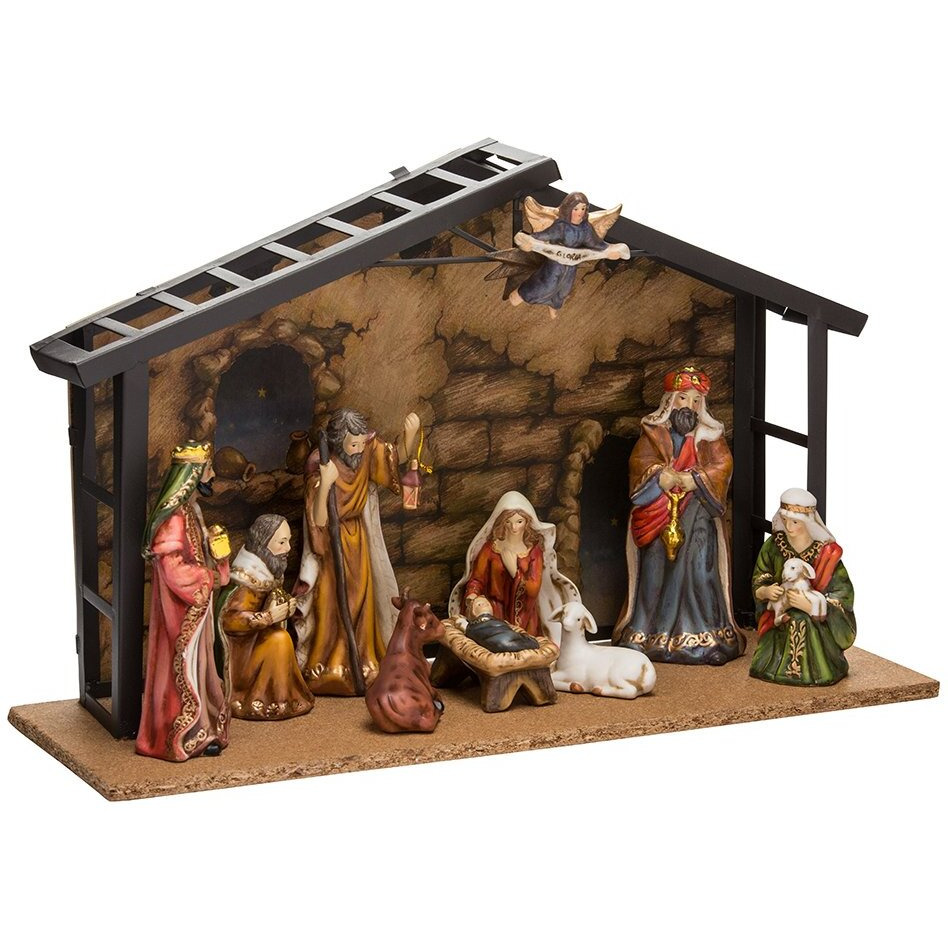 Kurt S Adler  Inc J1257 Kurt Adler 35-5 Porcelain 10-Piece Nativity Set