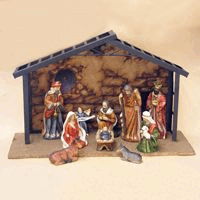Kurt S Adler  Inc J1257 Kurt Adler 35-5 Porcelain 10-Piece Nativity Set