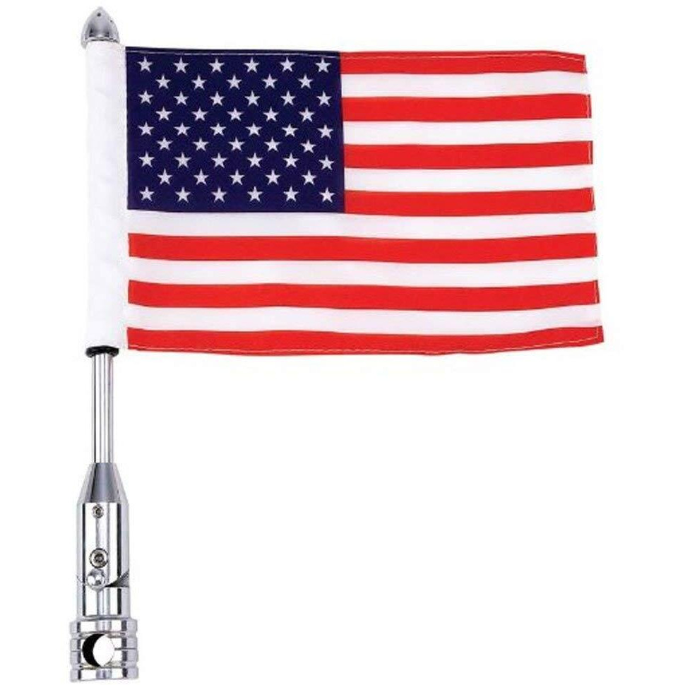 Diamond Plate BKFLAgPL Diamond Plate Mc Flagpole Mount and  Usa Flag
