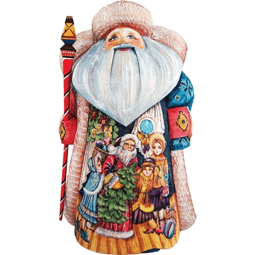 gDebrekht 241122 Woodcarving Magic Night Father Frost 11 in - Woodcarved Santa