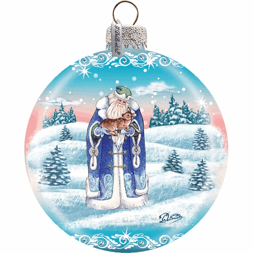 gDebrekht 73317 Holiday Splendor glass Father Frost Ball 35 in - glass Ornament