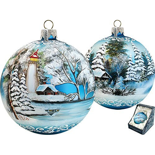 gDebrekht 73811 Holiday Splendor glass Winter Lighthouse XLg 55 in - glass Ornament