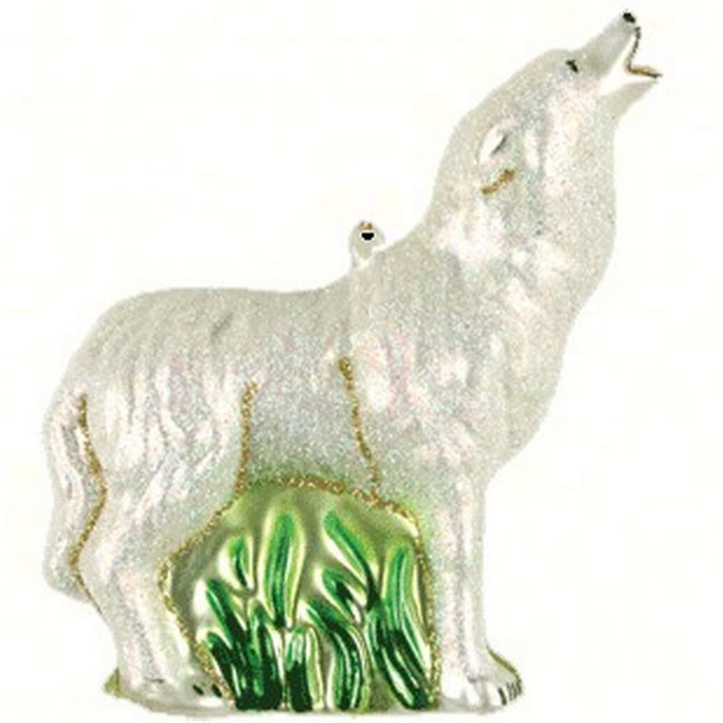 cobane Studio cOBANED394 Howling Arctic Wolf Ornament