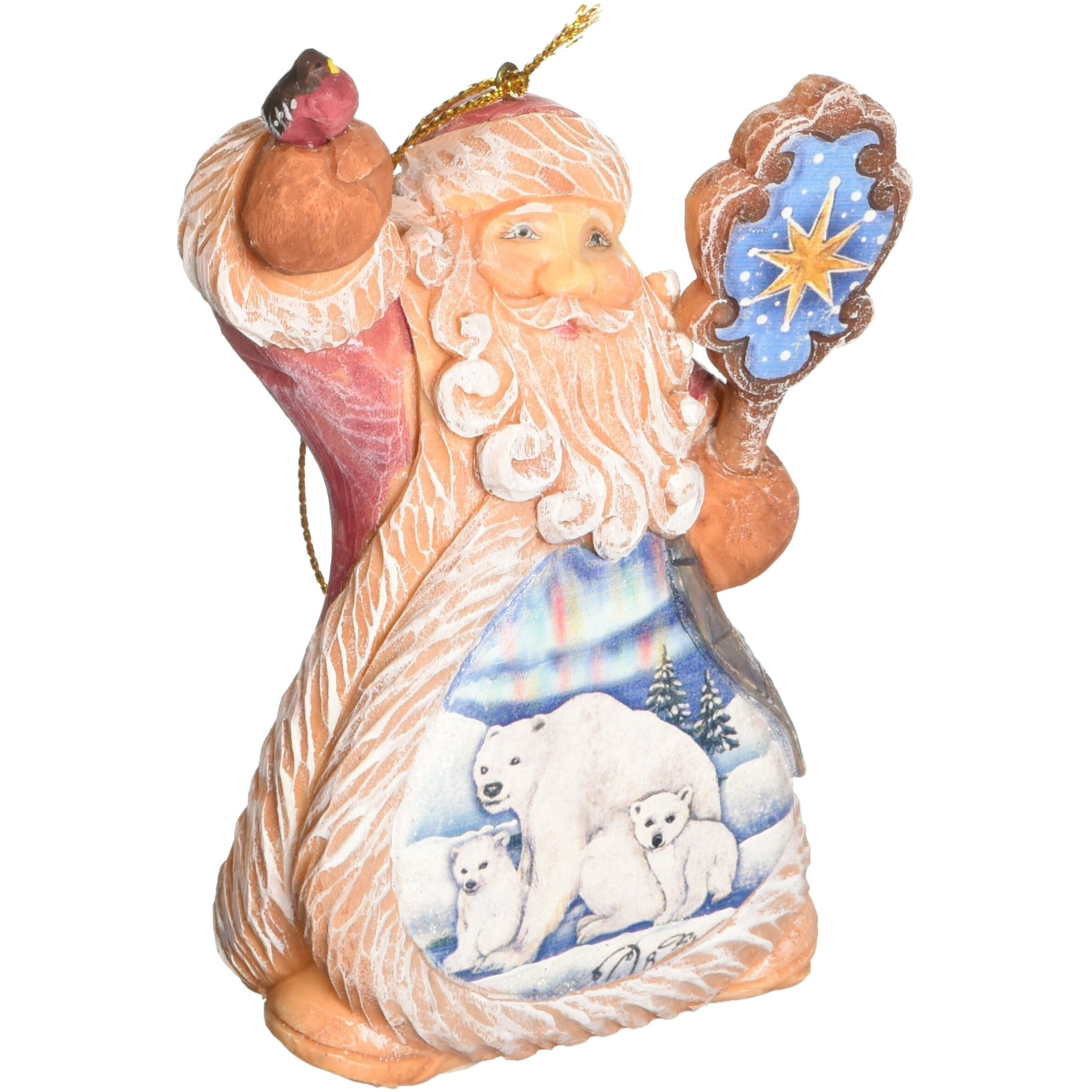 gDebrekht 661512 general Holiday Santa Polar Bears Ornament 5 in