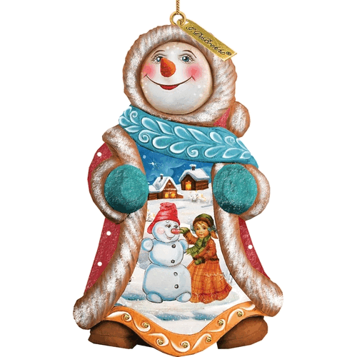 gDebrekht 663311 general Holiday Snowy Day Snowman Ornament 5 in