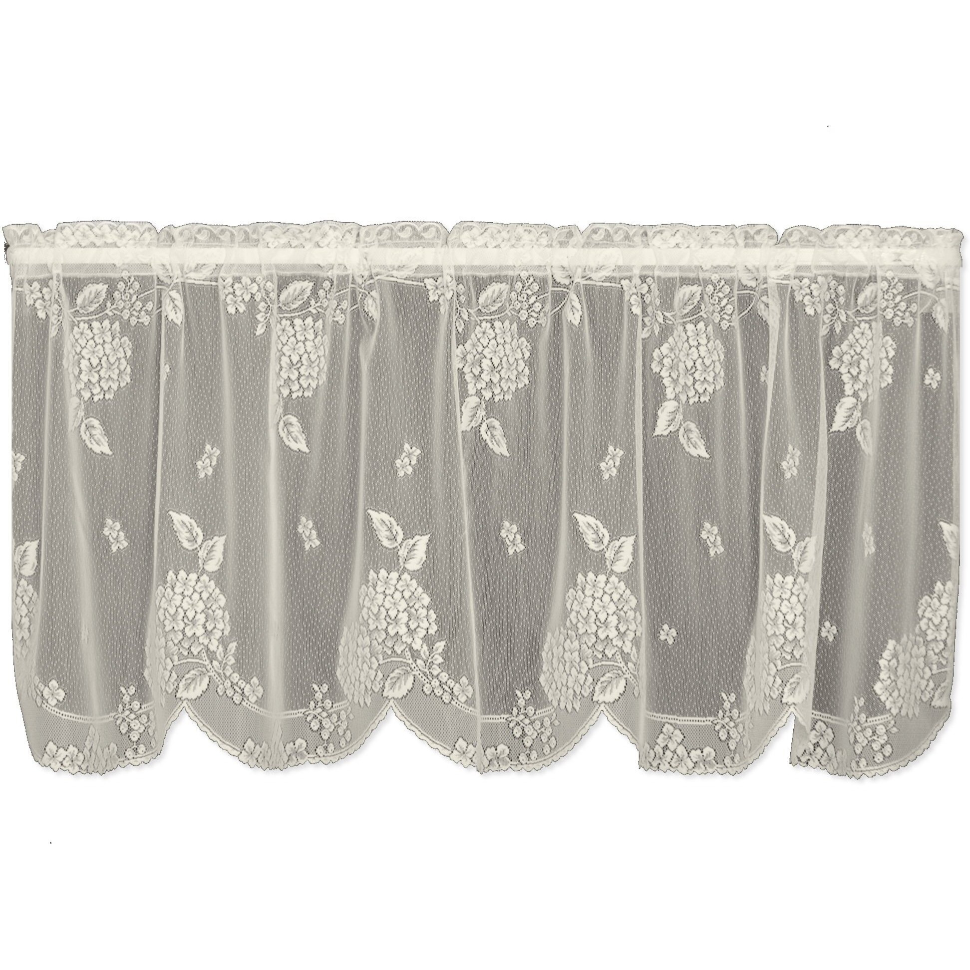 Heritage Lace 6295E-6030 Hydrangea 60 x 30 in Tier  Ecru