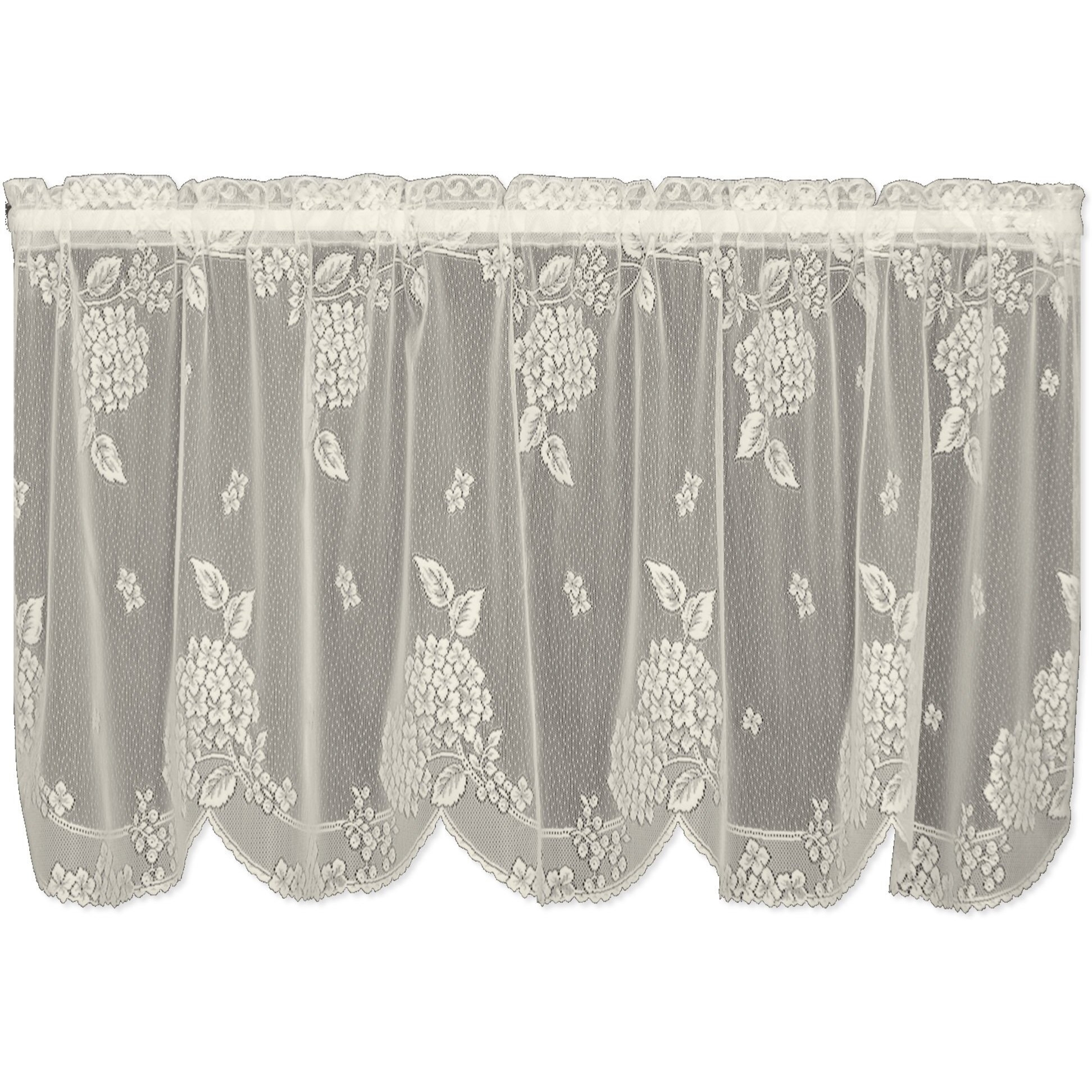 Heritage Lace 6295E-6036 Hydrangea 60 x 36 in Tier  Ecru