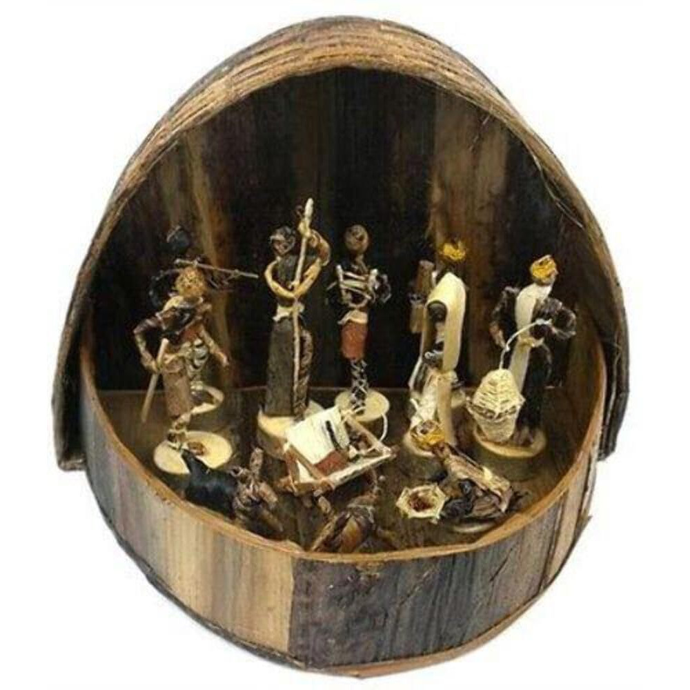 Esther Kariuki Banana Fiber Arched Nativity Set