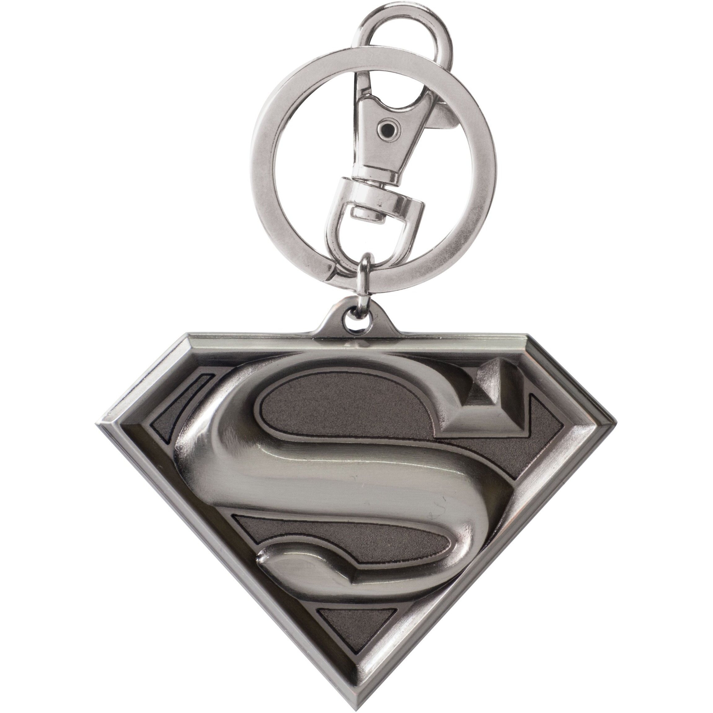 Superman keysupspewsym Superman Silver Symbol Pewter Keychain