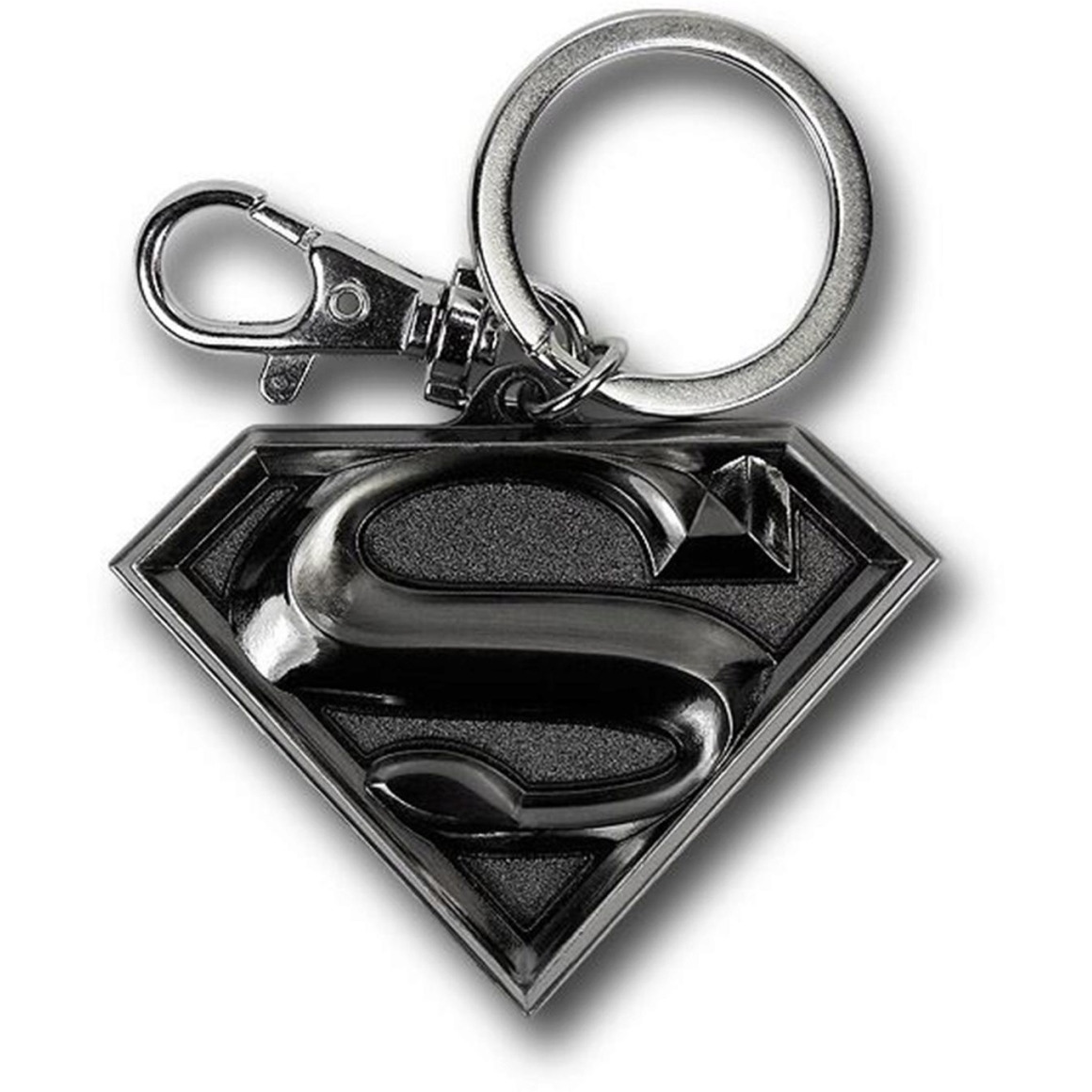 Superman keysupspewsym Superman Silver Symbol Pewter Keychain