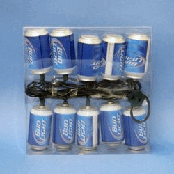 Kurt S Adler- Inc AB9132 Kurt Adler 10-Light Bud Light Beer can New Logo Light Set